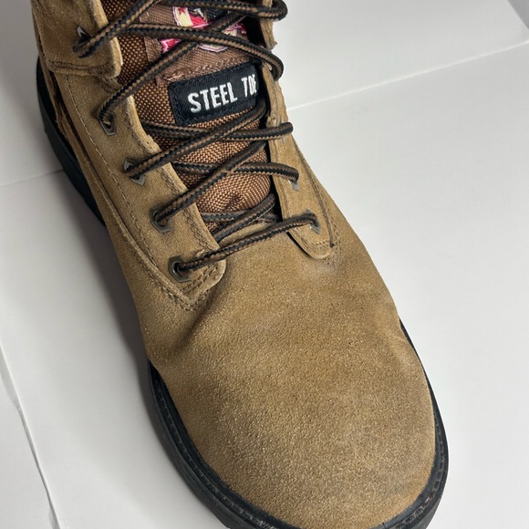 BRAHMA Men\'s Size 11 Tan Steel Toe Waterproof Work Boots - Used, Good Condition main image 5